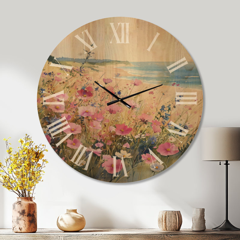 Solid Wood Analogue Wall Clock, Très grand