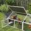 Wooden Chicken Run with Nesting Box Openable Roof for 4-8 Chickens