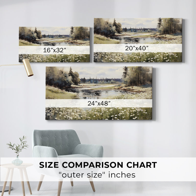 Landscape Series-MXIII- Gallery Wrapped Canvas -Ready to Hang, 16" H x 32" W