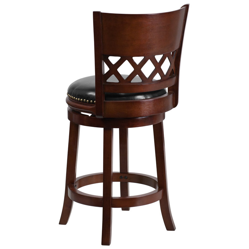 Tabouret tournant 24 "avec coussin, Cerise