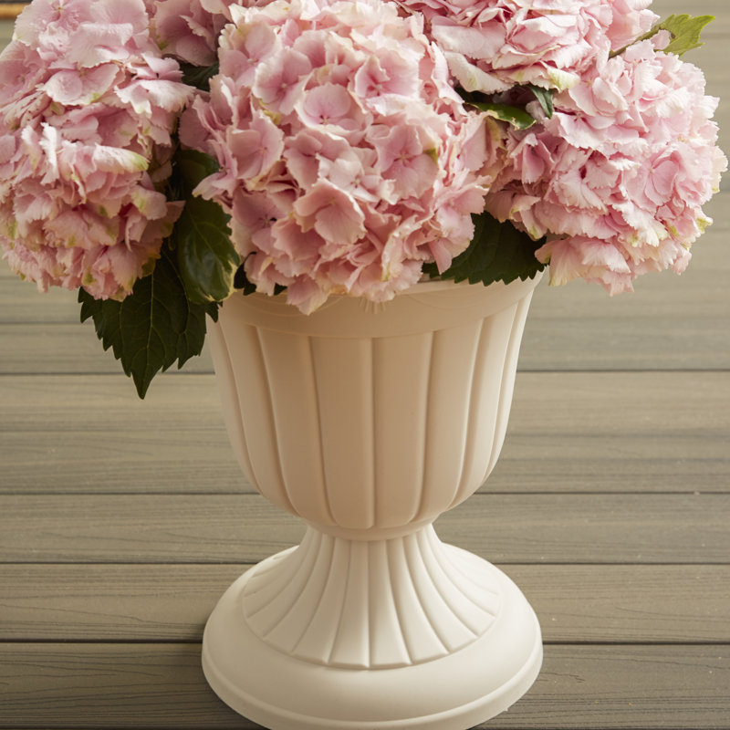 Anouk Urn Planter, 12" H x 10" W x 10" D, Taupe