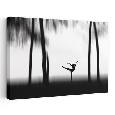 Graceful Forest Ballet Abstract Dreamy Elegant Forest Nature Wall Art Print 1 Piece Wrapped Canvas Wall Art