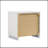 2-Drawer Nightstand In White High Gloss Finish
