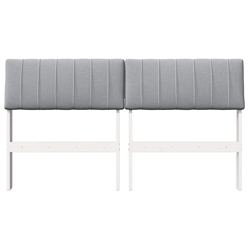 Solid Wood Headboard, EU Double - 135 x 200 cm, White, Light Grey