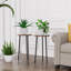 Petite table ronde pour plante d'intérieur en bois 20 pouces Mid Century Modern Decor-108813945