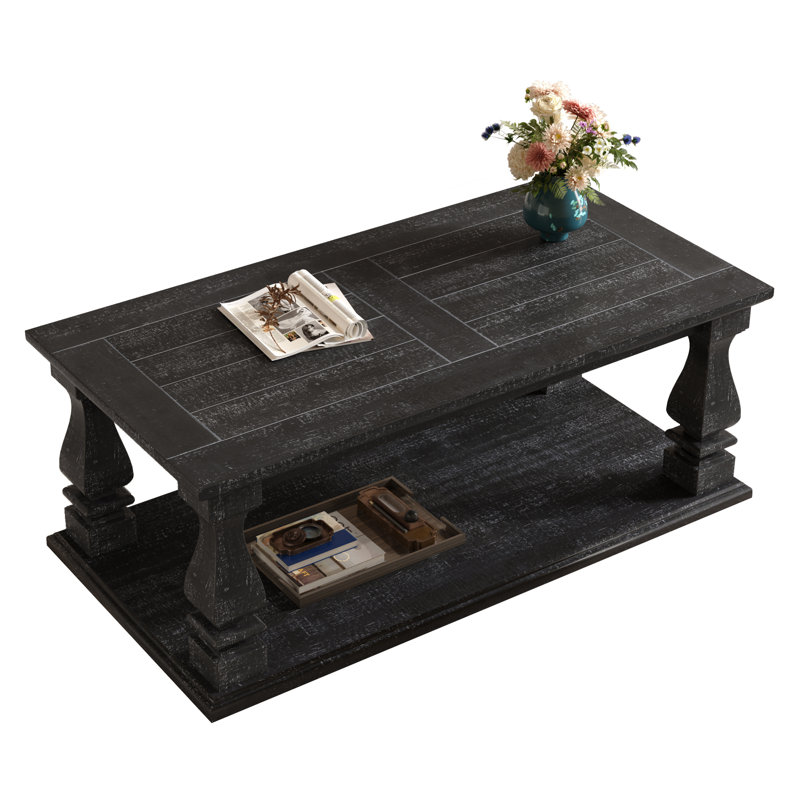 Table basse 47,24 "Farmhouse, Brun antique / brun noyer