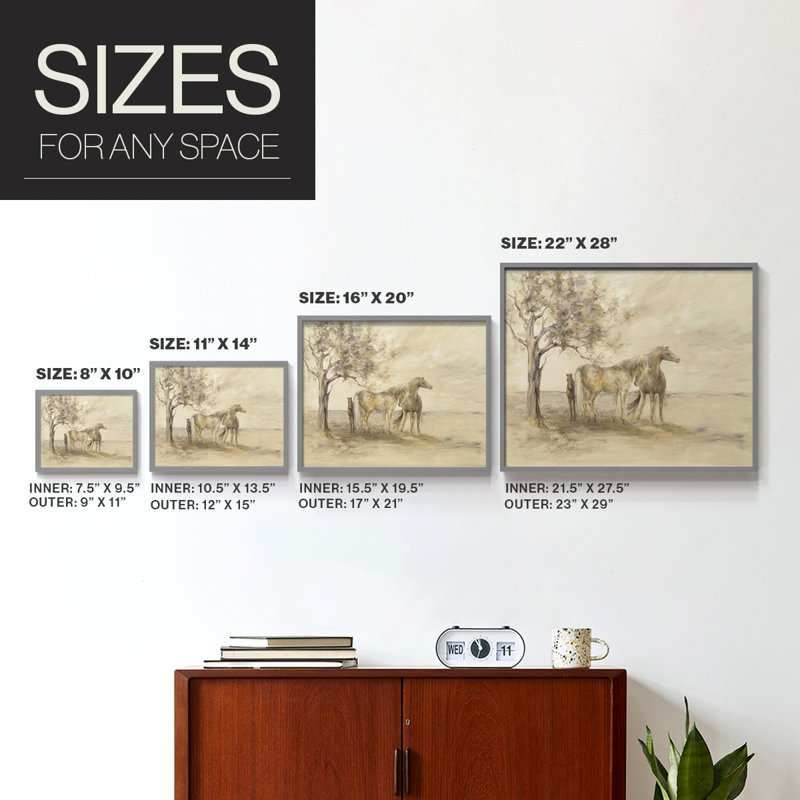 FAMILY TREE -Framed Print - Restickable, 22" H x 28" W, Gray