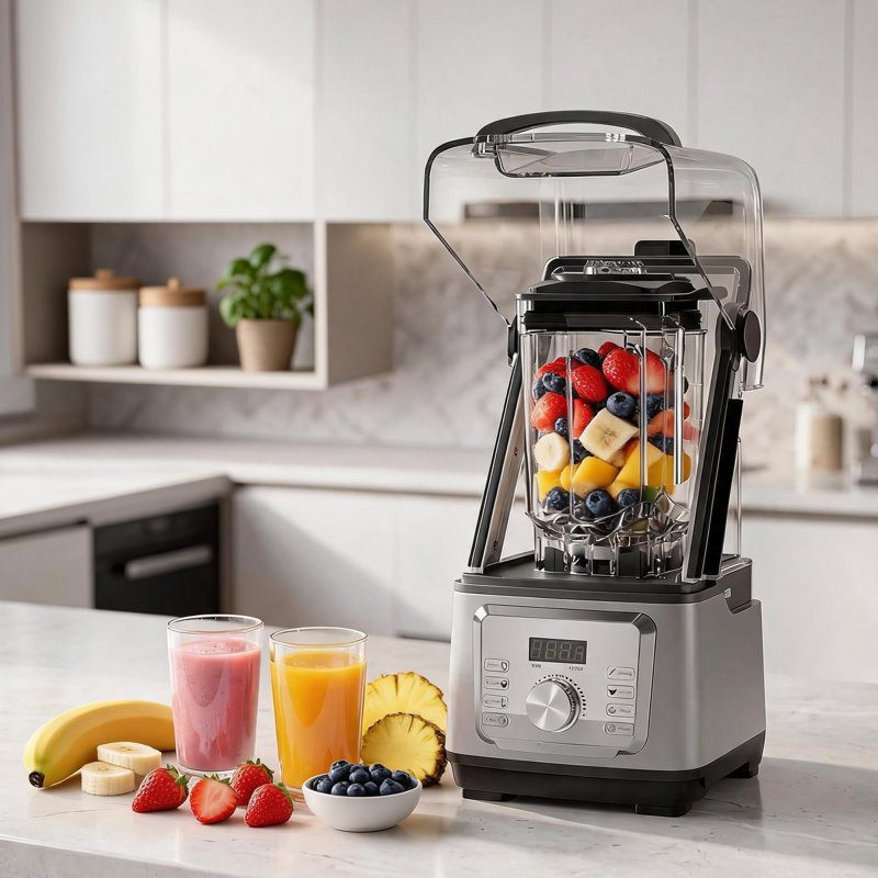 68oz Commercial Blender, 9 Speed Adjust, with Noise-Reducing Cover
