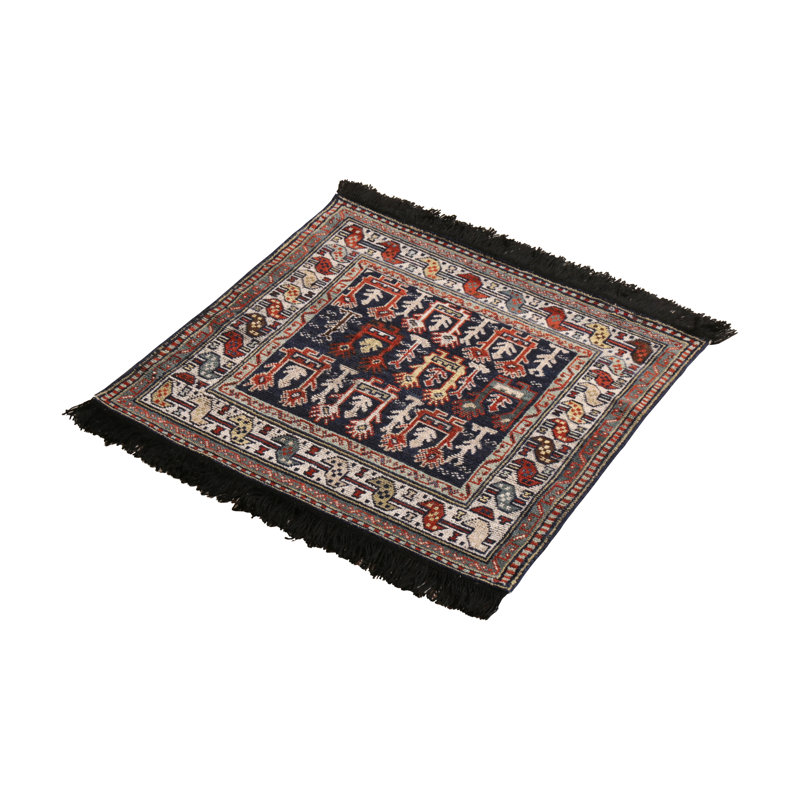 Rug & Kilim’S Classic Rug In Blue And Red Geometric Tribal Pattern, Rectangle 8' x 10'