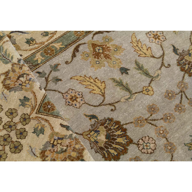 Tapis oriental brun / beige noué à la main