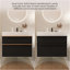 Meuble-lavabo mural noir de 30 po avec lavabo en acrylique intégré, 2 tiroirs à fermeture en douceur, armoire flottante pré-assemblée et moderne-615468052-615468055