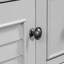 Meuble-lavabo 36 po sans lavabo, base d'armoire seulement, deux armoires et cinq tiroirs, structure en bois massif, gris