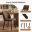 Petites chaises de salle à manger rembourrées en bois massif - Courbe ergonomique et rembourrage moelleux pour espaces multiples-9396014
