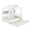 Lit simple en bois avec lit gigogne et tablette de rangement-2015431325