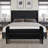 Velvet Upholstered Storage Bench-1118621098