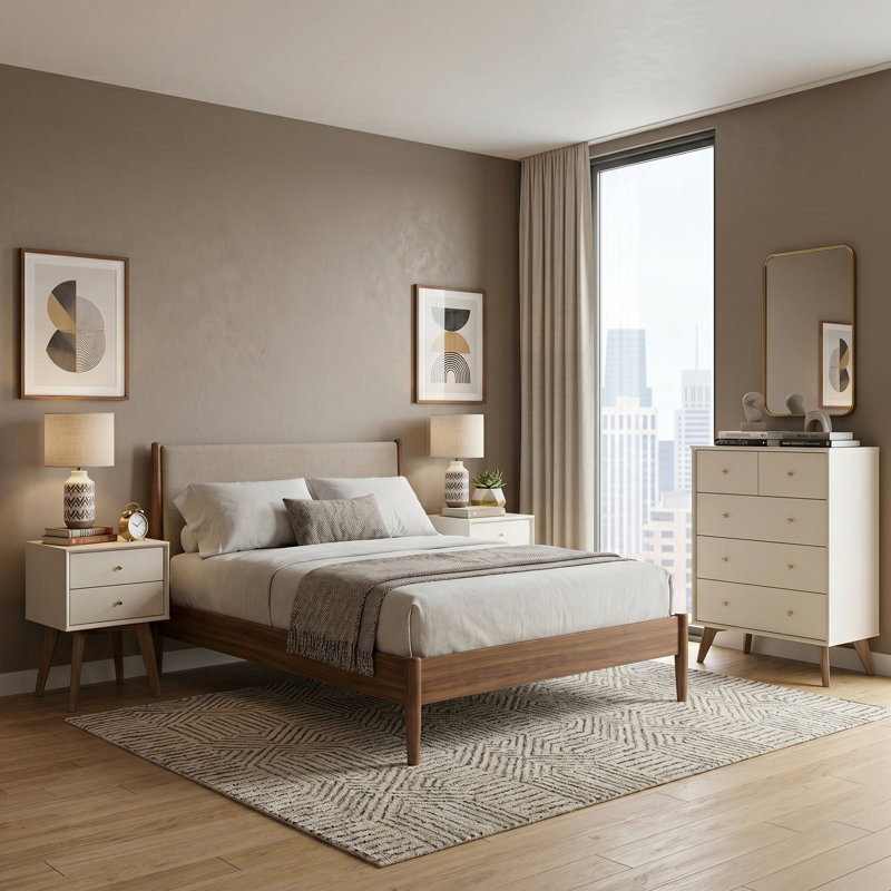 Abby Storage Duo Bedroom Set , Ivory