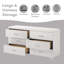 Commode 6 tiroirs Casilda, finition blanche