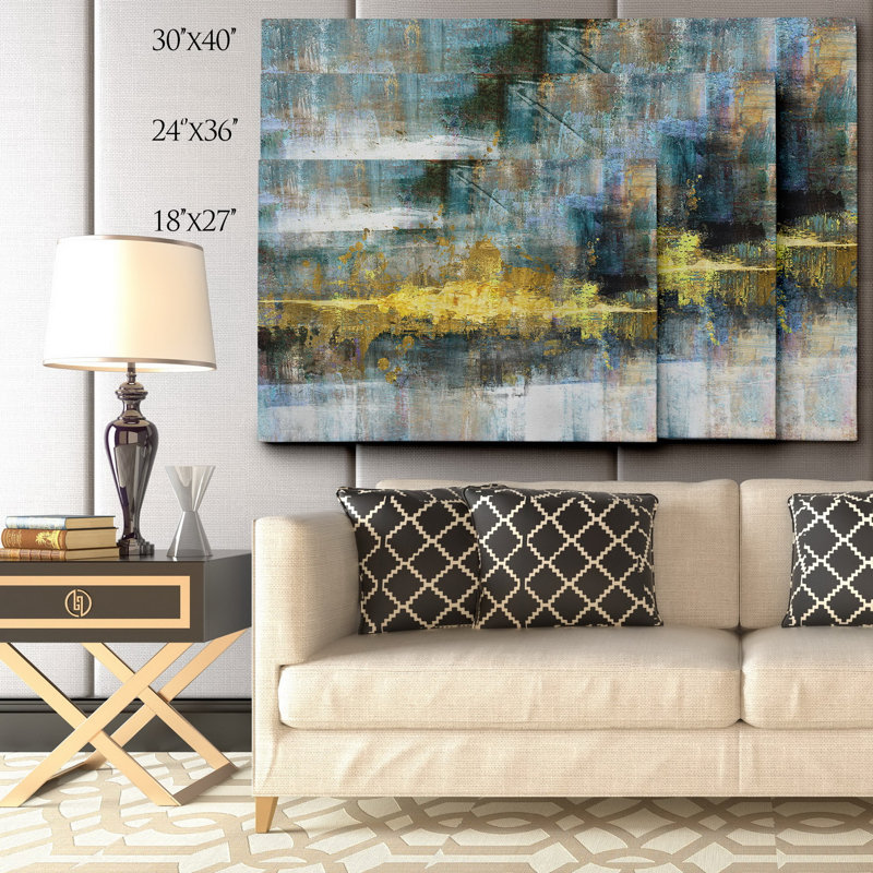 « Frequency », reproduction de peinture, H 32 po x l 48 po x P 1,5 po, Toile tendue