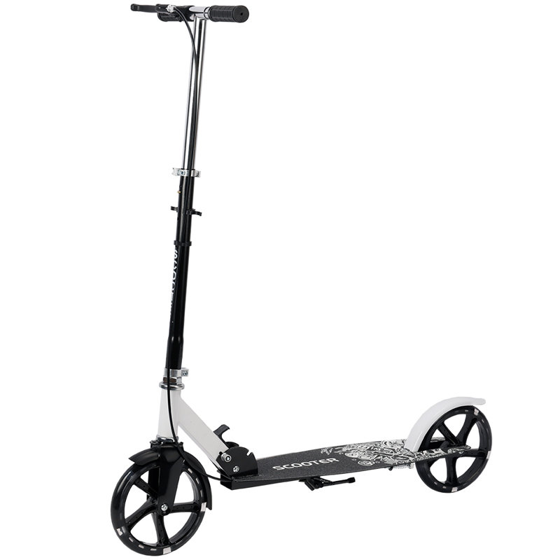 Trottinette pliable, Blanc ; noir