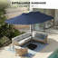 Parasols de patio double face avec base HOMSHADE - Parasol de table d'extérieur très grand avec 15 lumières RVB multicolores à DEL avec support, parasol surdimensionné pour terrasse, piscine, cour arrière-129871009