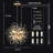 8-Light Gold Dandelion Firework Chandelier with Plug-In Cord & Switch, Dimmable, Ideal for Living Room, Dining & Entryway-1134471660