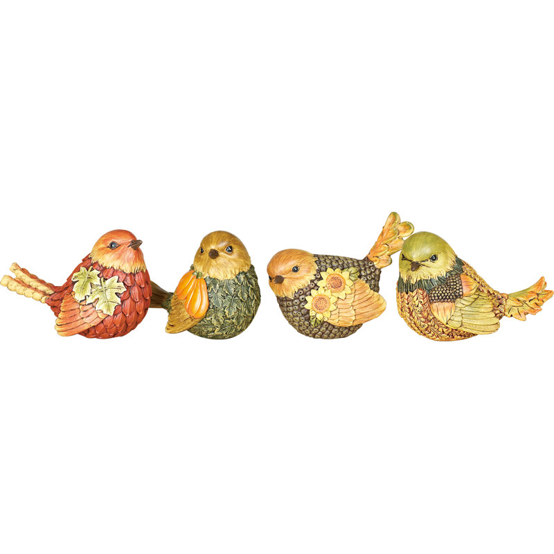  Ensemble de 4 décorations d'automne / récolte pour oiseaux