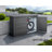 Biohort Highboard 200 7' L x 3' D x 4' H Water Resistant Galvanized Steel Garbage Can Storage Shed Dark Gray
