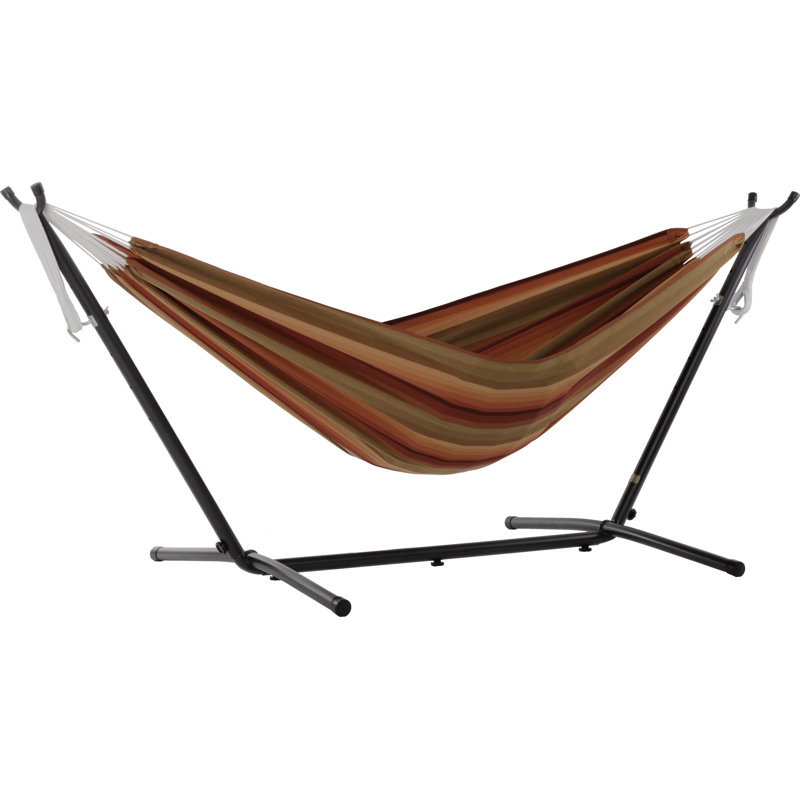 Northey Double Classic Hammock with Stand, Sunset, Charcoal