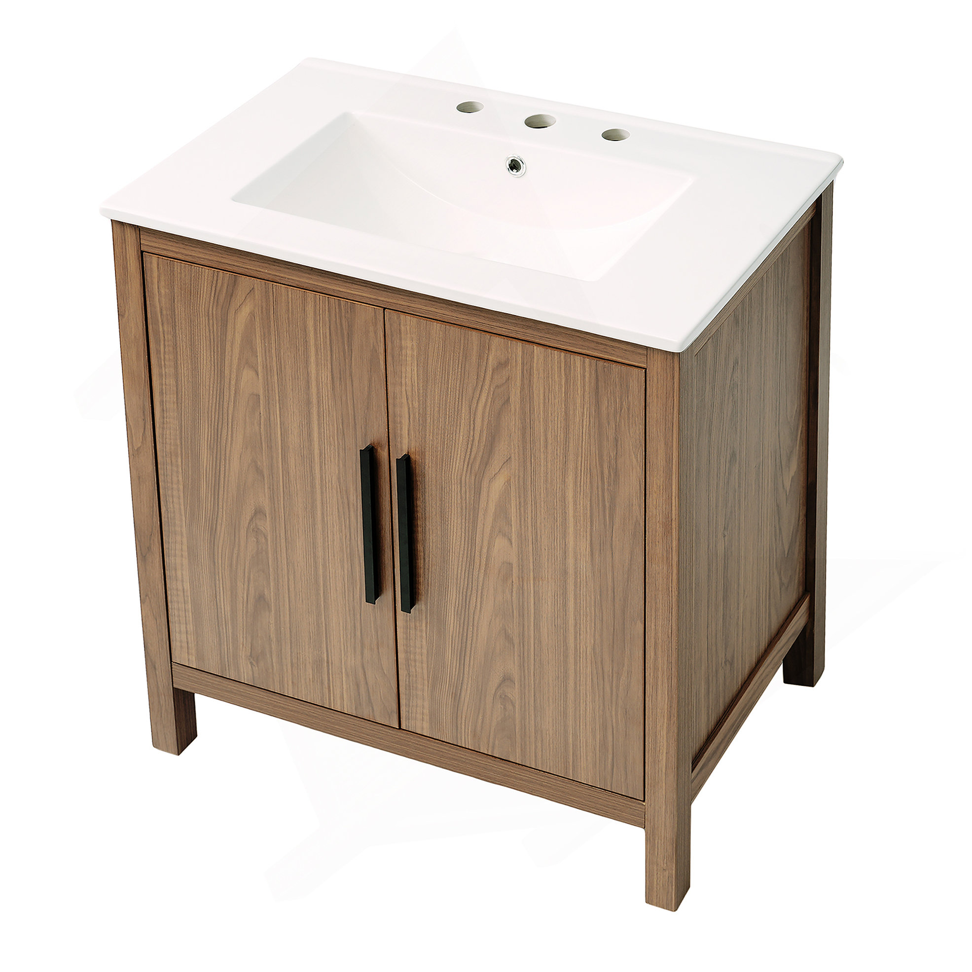 Ebern Designs 30" Wood Color Bathroom Vanity with Single Sink ...