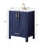 Ensemble de meuble-lavabo simple blanc 24 po 24 po-481431147