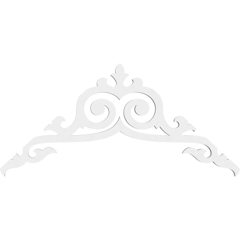 Pignon en PVC de qualité architecturale Baile, H 16,5 po x l 36 po x P 1 po, 11 / 12