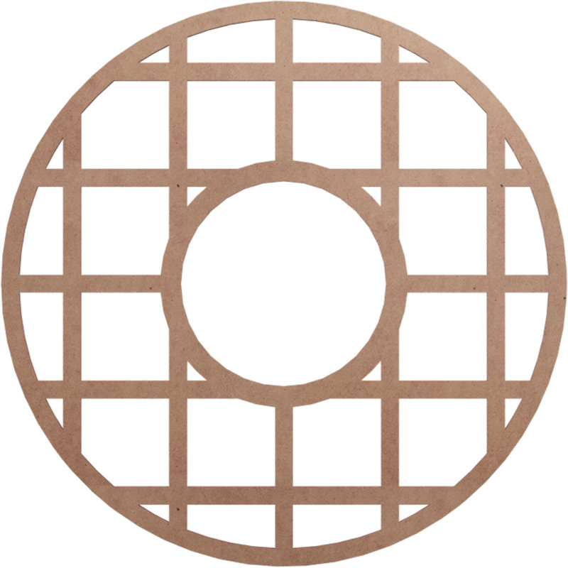 O'Neal Fretwork Pierced Ceiling Medallion, Wood (Paint Grade), 32" H x 32" W x 0.38" D