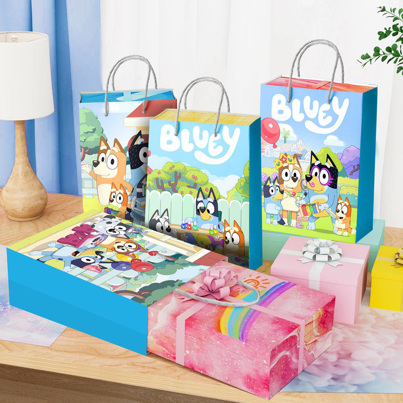 Ensemble de 16 sacs-cadeaux pour enfants Bluey