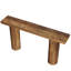 Console à pieds en bois épais