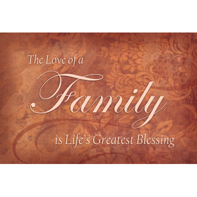 Love of a Family Nutmeg 1 Piece Wrapped Canvas Wall Art