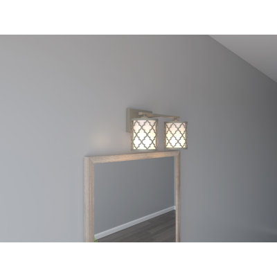 Inlight 14.5" Wide Satin Champagne 2-Light Wall Sconce, Bulb Not Included, IN-0442-2-PL