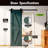 80'' 5-IN-1 Design Color Solid Pine Wood Unassembled Door Only-91077900-91077906