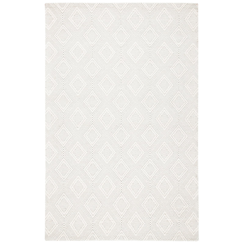 Tapis géométrique en laine et en coton tissé à la main avec latex Marbella, Rectangle 3 pi x 5 pi
