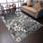 Tullos MACHINE MADE HEATSET POLYPROPYLENE AREA RUGS  - Rectangle Shape, Silver Color, Floral Modern Design, Machine Made Area Rugs for Living Room, Bed Room-26156970