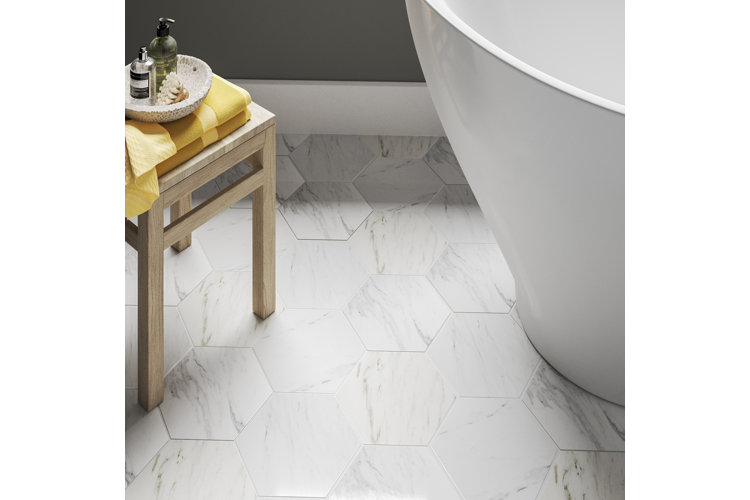 bathroom, bathroom tile, hexagonal bathroom tile
