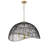 3-Lamp Black Vine Weaving Dimmable Pendant Light