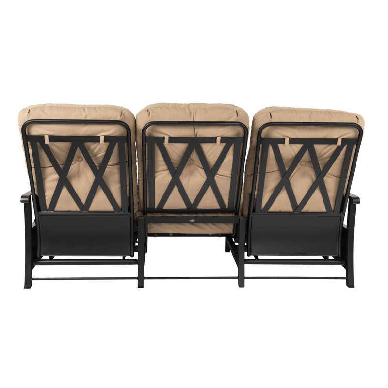 Recliner Sofa, Textured Black