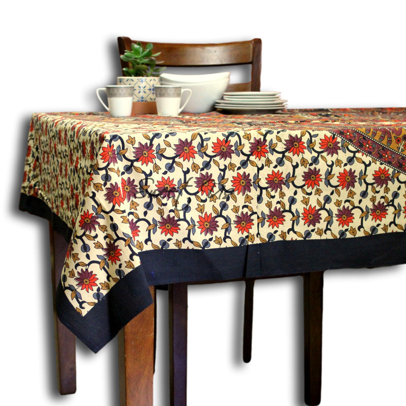 Nappe en coton rectangulaire, Noir