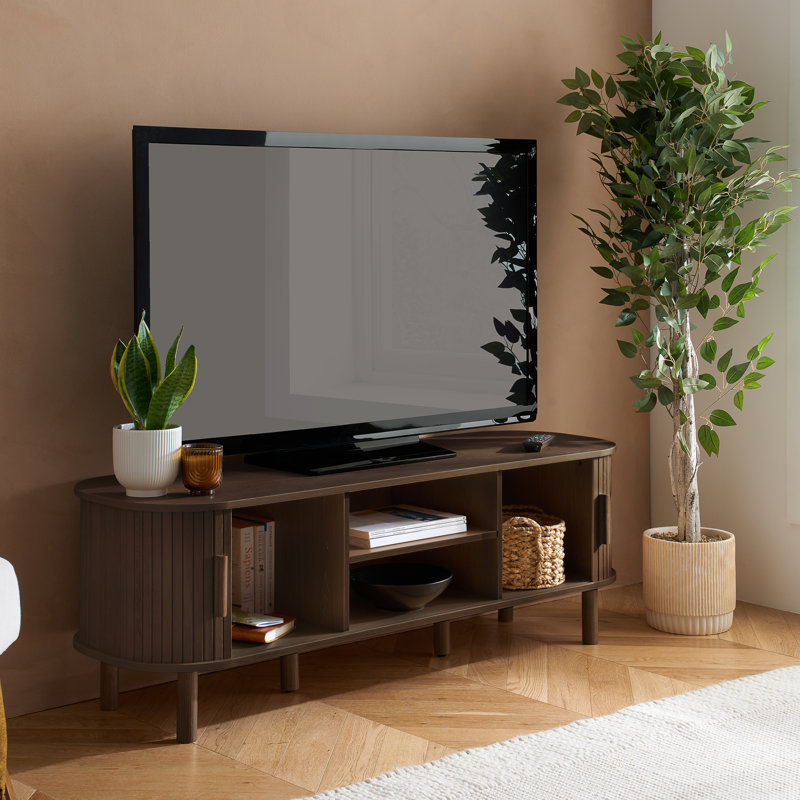 TV Stand for TVs up to 55", Dark Brown Wood/Brown Wood/Espresso Wood/Brown