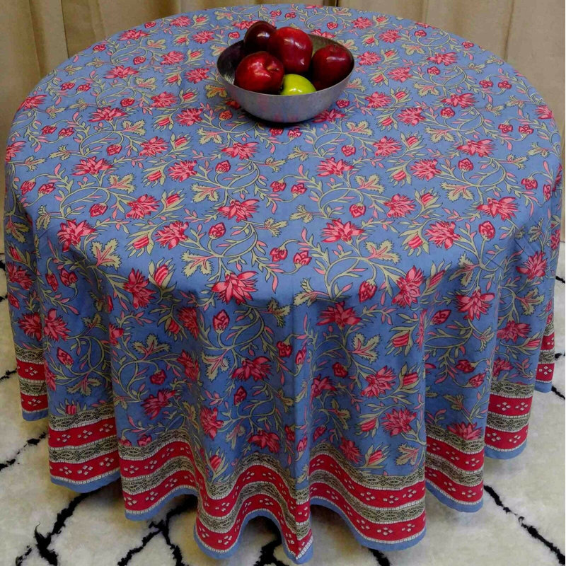 Griffiths 100% Cotton Floral Tablecloth Round