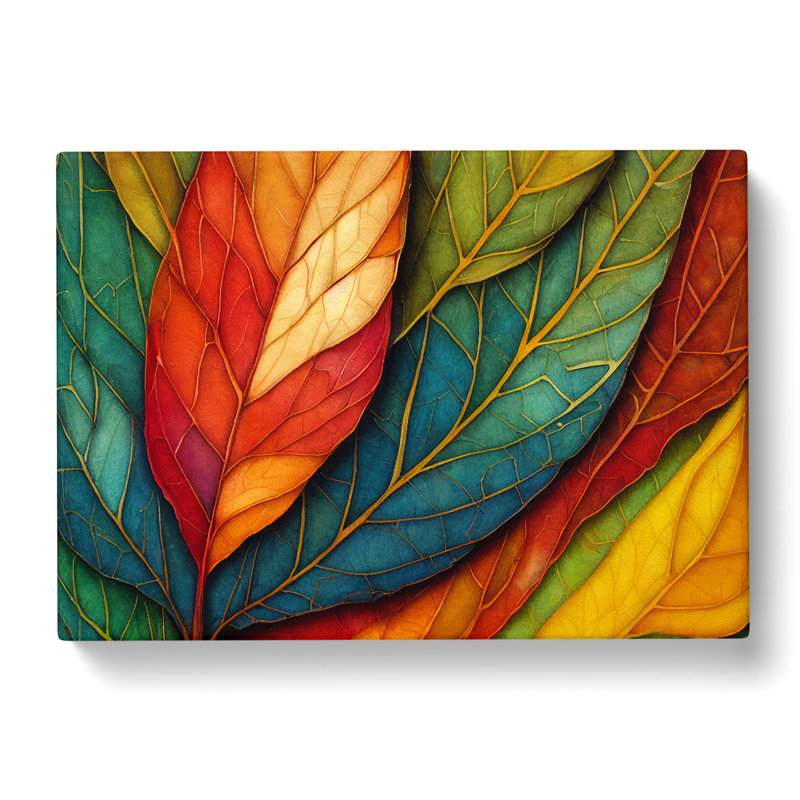 Leaf Layers - Wrapped Canvas Print, 35cm H x 50cm W x 3cm D
