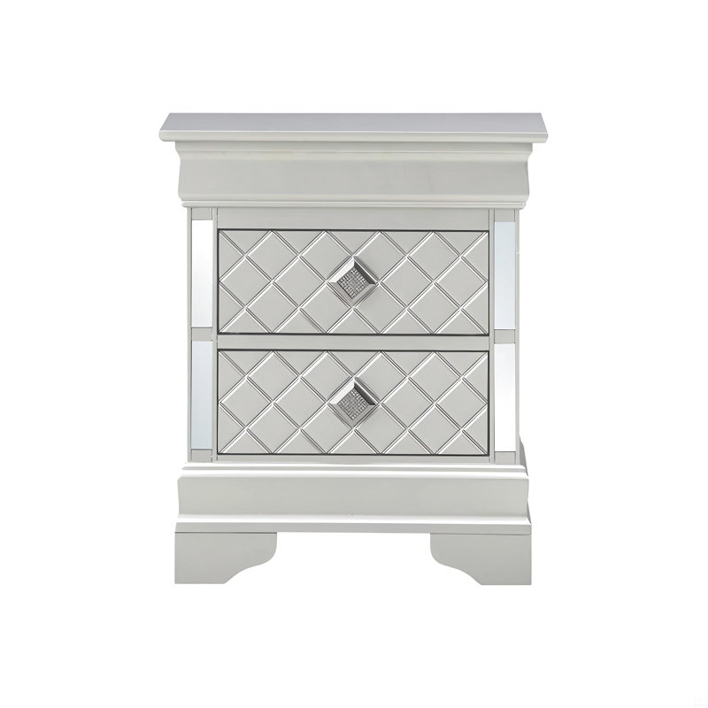 Table de chevet avec rangement, Champagne