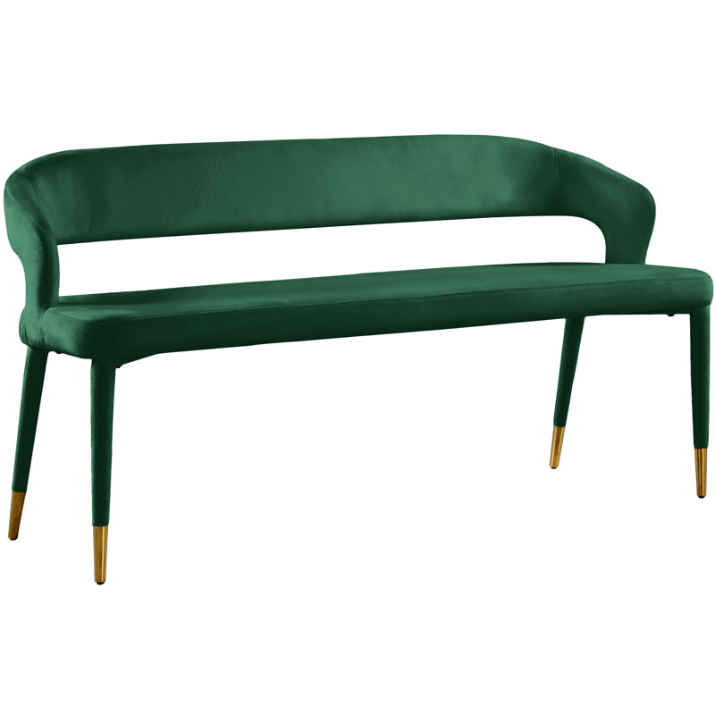 Destiny Velvet Bench, Green Velvet