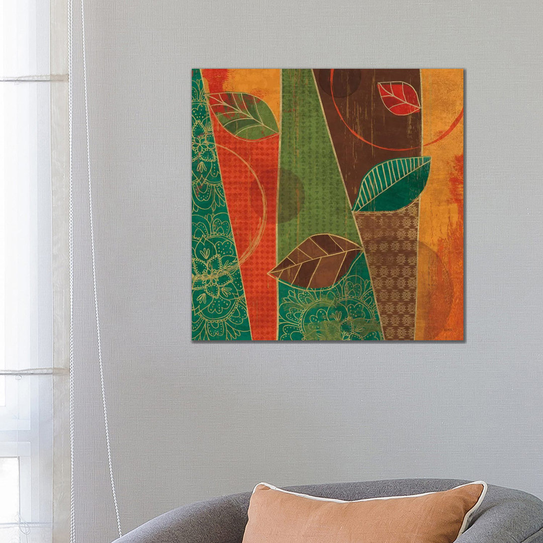 Bohemian Leaves III von Veronique Charron - Galerie-verpackte Leinwand Giclée auf Leinwand