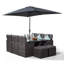 Nikolas 10 - Person Patio Dining Set Umbrella Hole Included Rectangular Table with Cushions Included